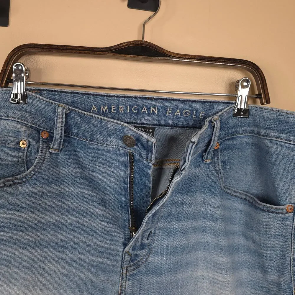 American Eagle Light Wash Athletic Fit Slim Leg Jeans Size 36x36